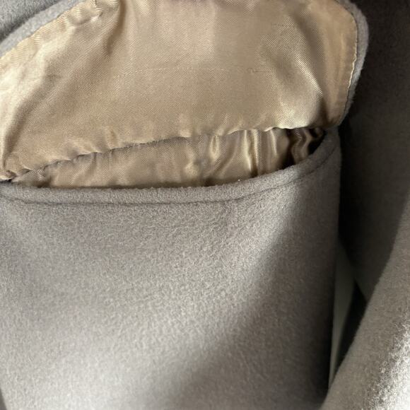 Vtg Jonathan Perth Cashmere Blend Tan Double Breasted Trench Overcoat Chest 46 - Picture 13 of 16